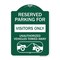 Signmission Reserved Parking for Visitors Only Unauthorized Vehicles Towed Away, Green & White, GW-1824-23070 A-DES-GW-1824-23070 - alternate 1